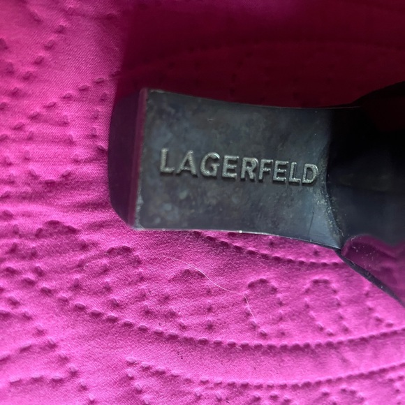 VINTAGE AUTHENTIC LAGERFELD for CHANEL BLACK SOFT SUEDE & LEATHER BOOTS size 5’5